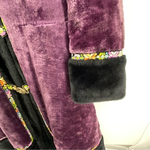 Vintage 1960’s Niccolini Medium Purple Black Faux Fur Penny Lane Coat Re… - Picture 8 of 15